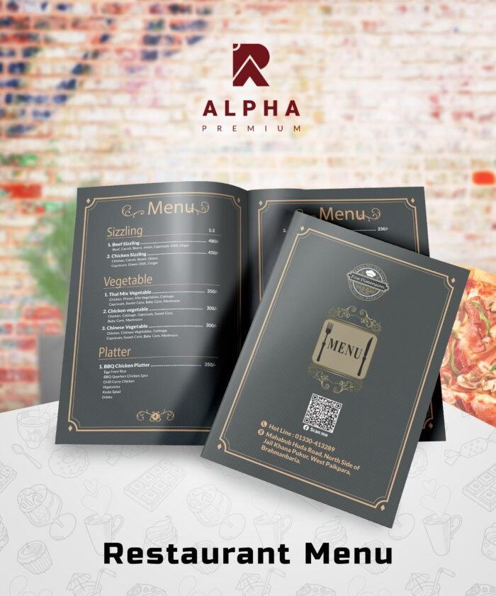Restaurant Menu B114 (6 Pcs) - Image 1